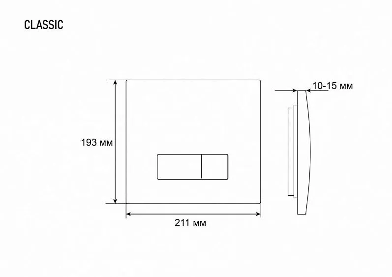 Клавиша смыва GROSSMAN Classic 800.T1.04.100.100 RUS
