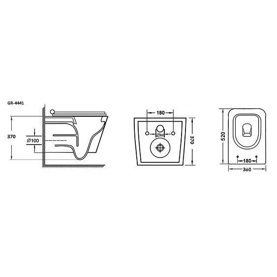 Комплект GROSSMAN инсталляция 900.K31.01.000 + клавиша смыва 700.K31.01.000.000 белый + унитаз GR-4441BMS