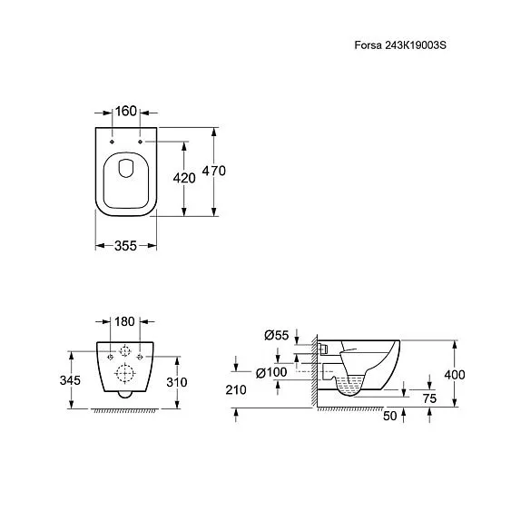Унитаз AMBASSADOR Forsa 243K19003S