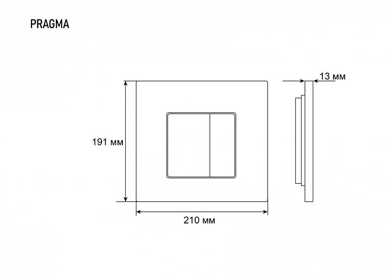 Клавиша смыва GROSSMAN Pragma 800.Т1.03.110.110