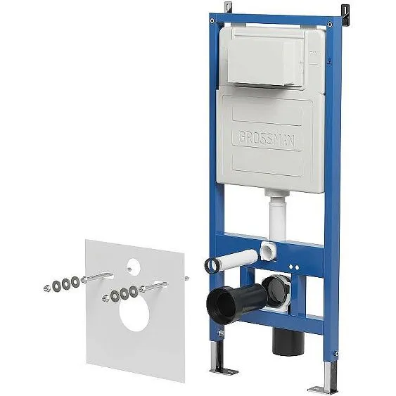 Комплект GROSSMAN инсталляция 900.K31.01.000 + клавиша смыва 700.K31.01.100.100 хром глянцевый + унитаз GR-4477BMSQ