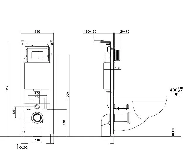 Инсталляция для подвесного унитаза GROSSMAN 900.K31.03.000