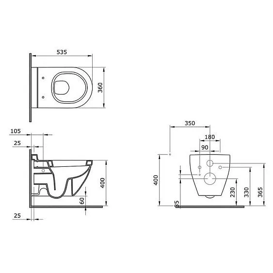 Унитаз AMBASSADOR Nord 133T20301