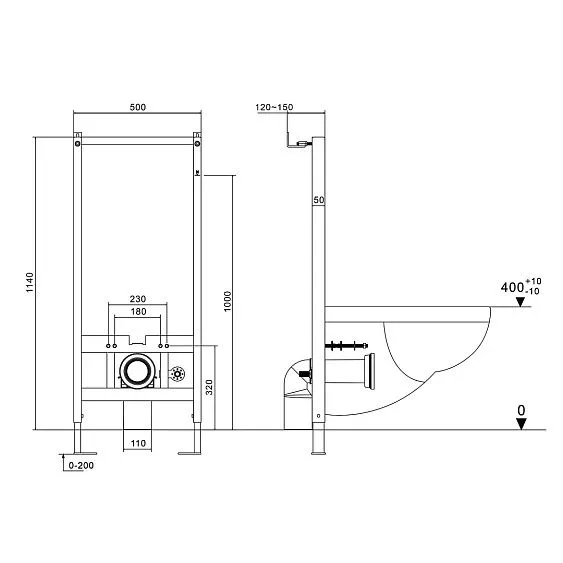 Инсталляция для подвесного унитаза GROSSMAN 901.K31.01.000