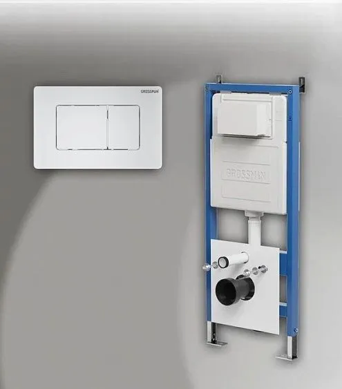 Комплект GROSSMAN инсталляция 900.K31.01.000 + клавиша смыва 700.K31.04.01M.01M белый матовый