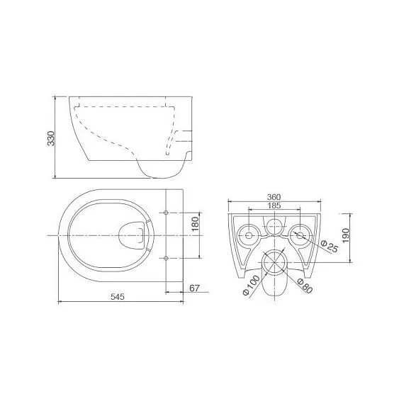Унитаз SSWW CT2039V-B