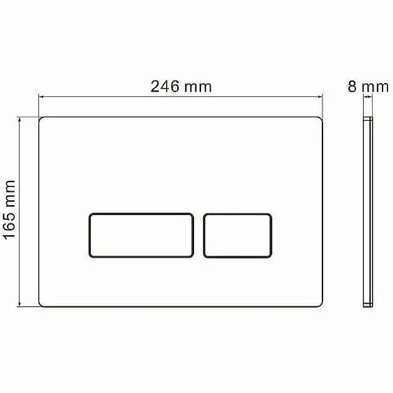 Клавиша смыва GROSSMAN Pragma 700.K31.03.300.300 RUS