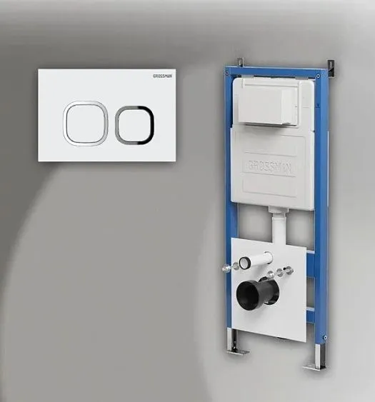 Комплект GROSSMAN инсталляция 900.K31.01.000 + клавиша смыва 700.K31.02.000.000 белый глянцевый