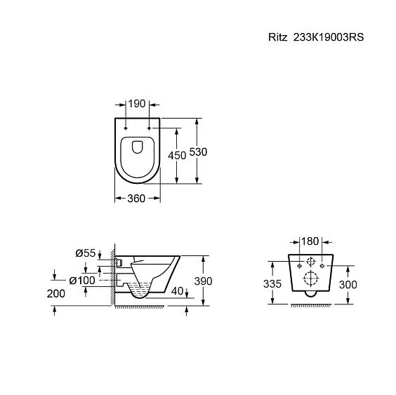 Унитаз AMBASSADOR Ritz 233K19003RS
