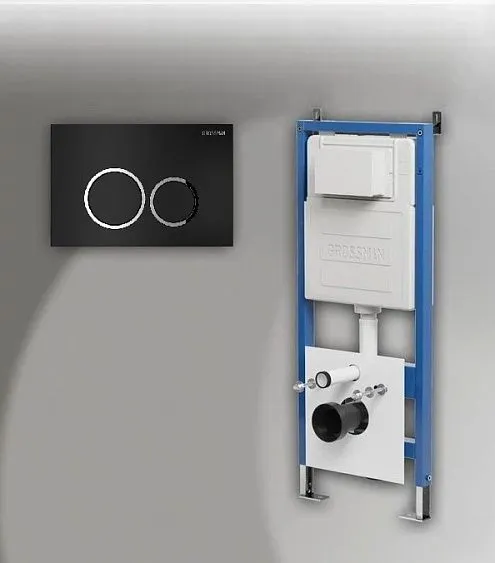 Комплект GROSSMAN инсталляция 900.K31.01.000 + клавиша смыва 700.K31.01.210.210 черный матовый