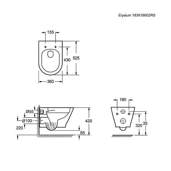 Унитаз AMBASSADOR Elysium 183K19002RS