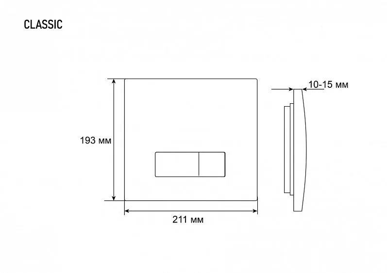 Клавиша смыва GROSSMAN Classic 800.Т1.04.110.110