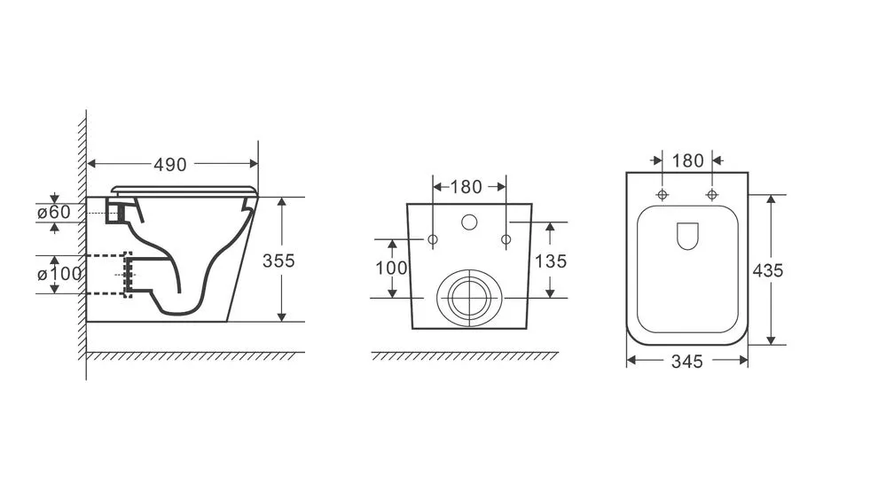 Комплект GROSSMAN инсталляция 900.K31.01.000 + клавиша смыва 700.K31.01.210.210 черный матовый + унитаз GR-4479SQ