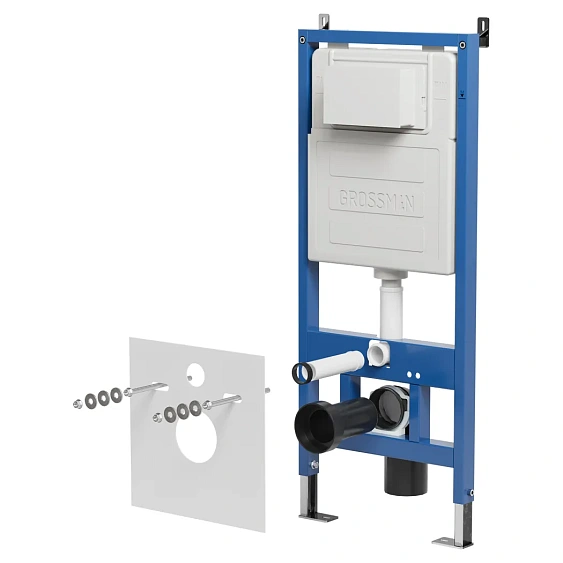 Комплект GROSSMAN инсталляция 900.K31.01.000 + клавиша смыва 700.K31.01.110.110 хром матовый + унитаз GR-4479SQC