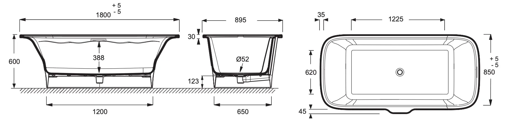 Ванна JACOB DELAFON ELITE E6D034-00