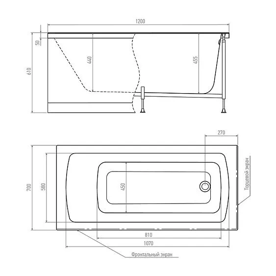 Ванна TIMO RITTA1270