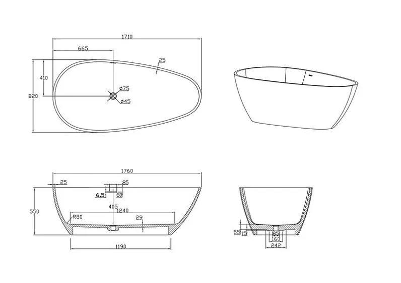 Ванна TIMO RALI1700