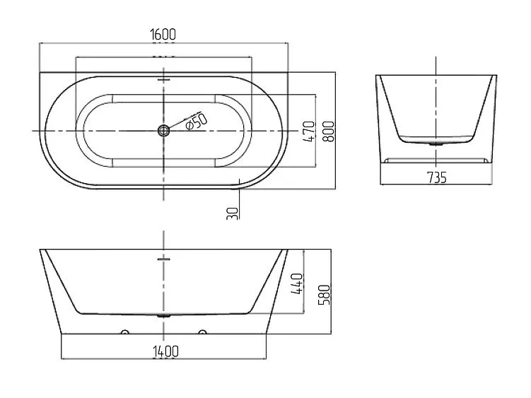 Ванна GROSSMAN GR-16072