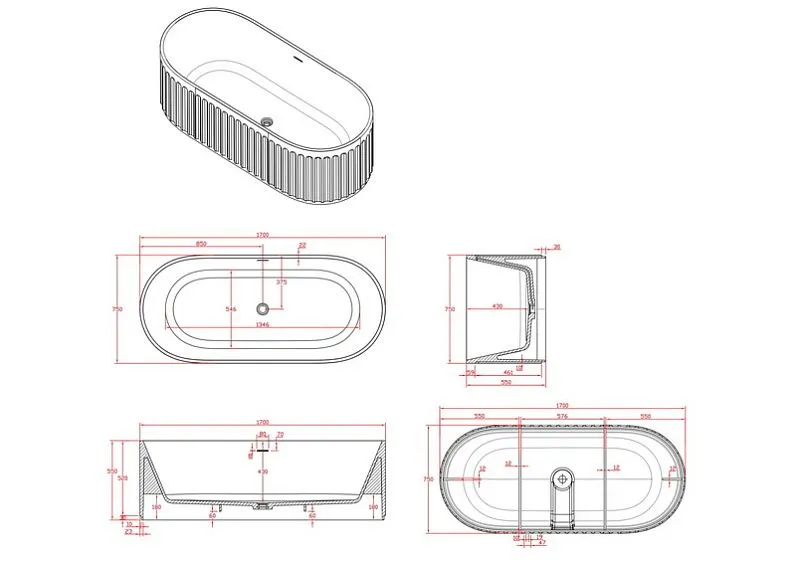 Ванна TIMO KIARA1680