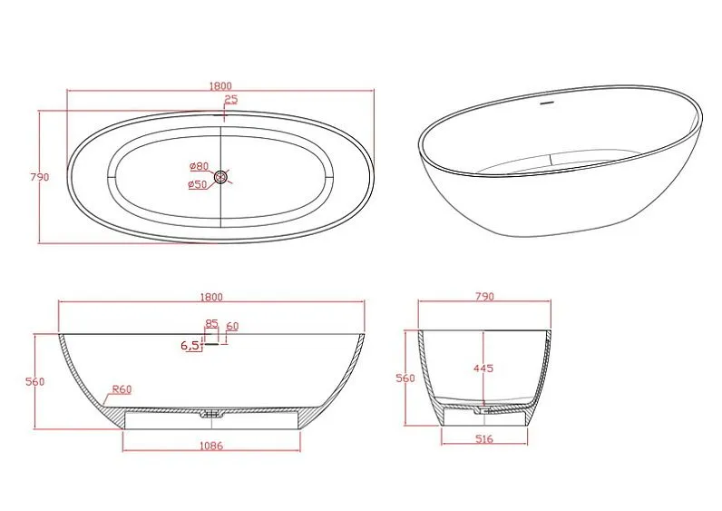 Ванна TIMO LEMPI1800