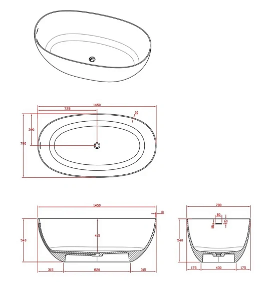 Ванна TIMO SATU1450