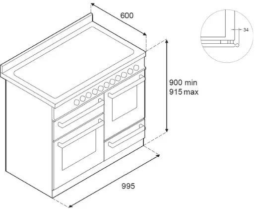 Варочный центр BERTAZZONI HER106L3ENET2