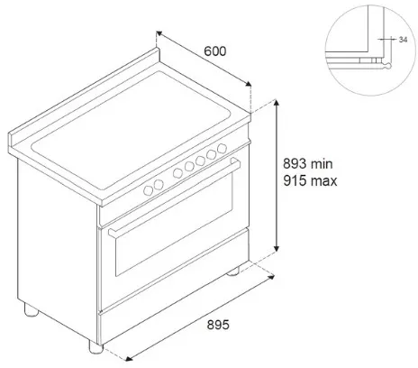 Варочный центр BERTAZZONI HER95I1EXT2