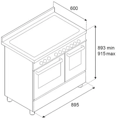 Варочный центр BERTAZZONI PRO96L2ENET2