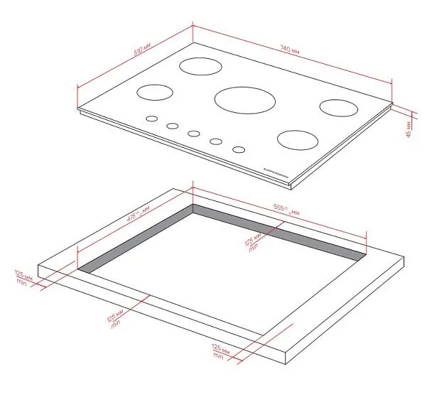 Варочная поверхность KUPPERSBERG FG 76 W