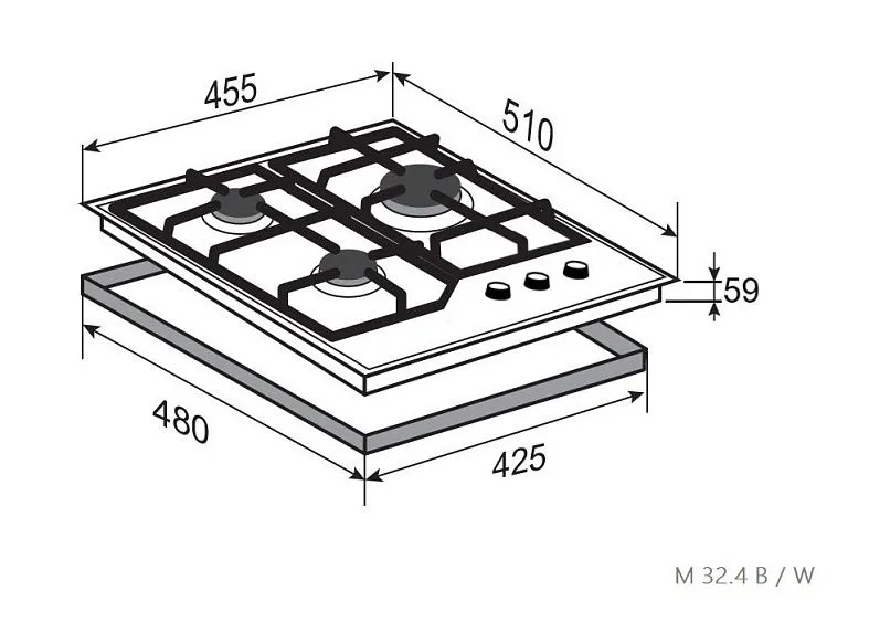 Варочная поверхность ZIGMUND & SHTAIN M 32.4 W