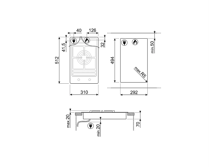 Варочная поверхность SMEG PGF31G2