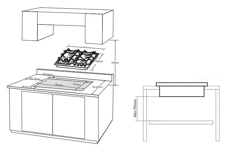 Варочная поверхность KORTING HGG 6919 CTN
