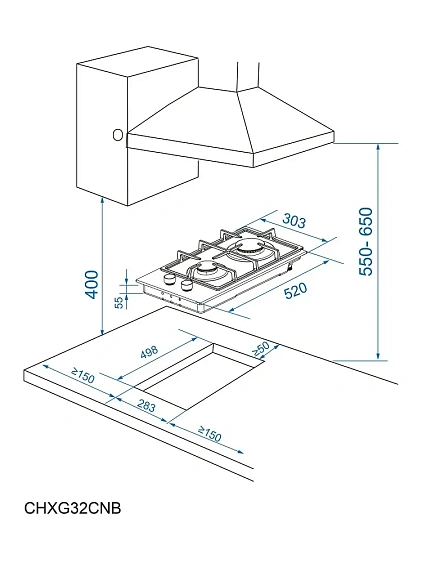 Варочная поверхность CANDY CHXG32CNB