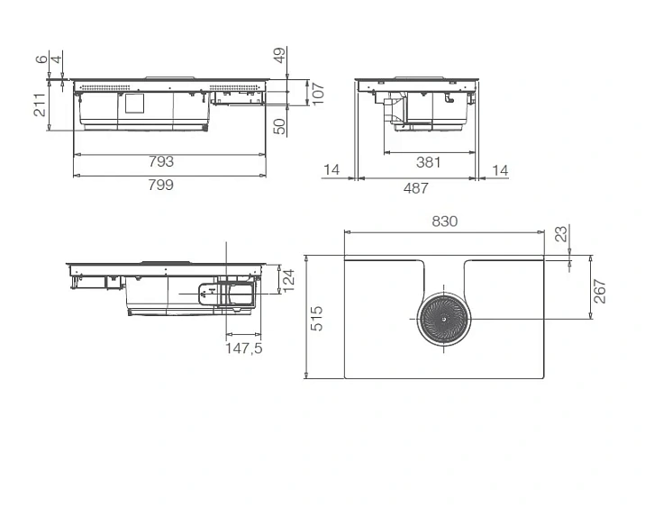 Варочная поверхность ELICA NIKOLATESLA ONE RAW BR/A/83 (PRF0203698)