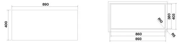 Варочная поверхность FALMEC PIANO INDUZIONE BLACK MATT 88x40 Panoramic (P01F8840.00#ZZZC400F)