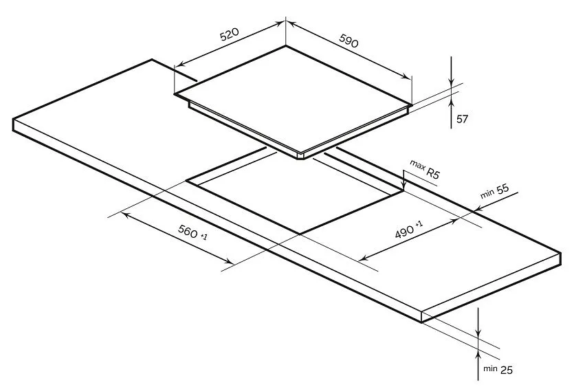Варочная поверхность LEX EVI 641B I WH