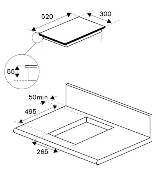Варочная поверхность BERTAZZONI P302I23NVS