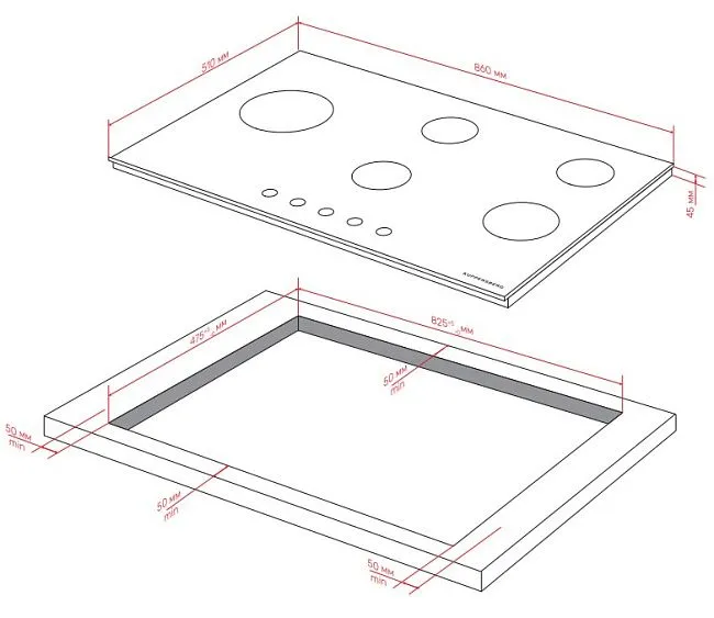 Варочная поверхность KUPPERSBERG FG 96 BG