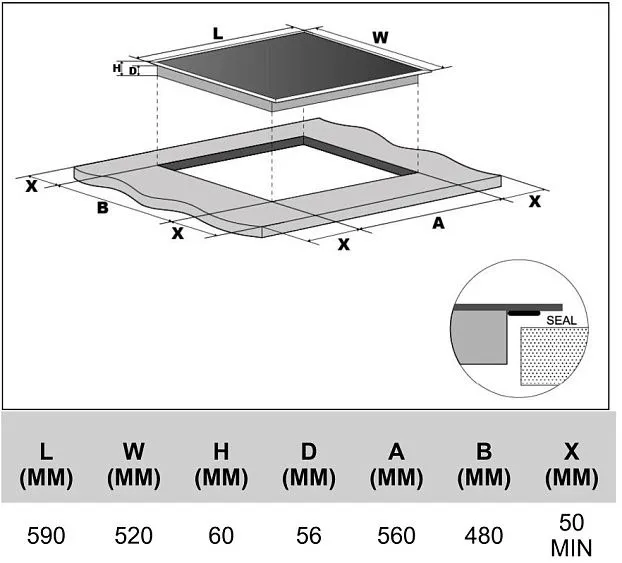 Варочная поверхность BERTAZZONI P604I2M28NVS