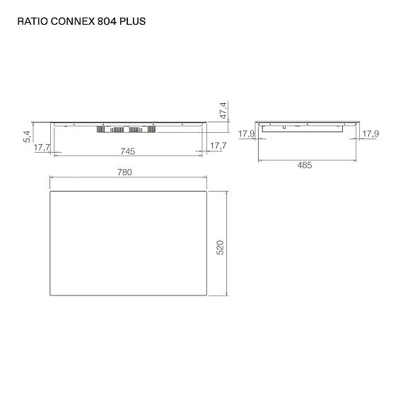 Варочная поверхность ELICA RATIO CONNEX 804 PLUS BL (PRF0199855)