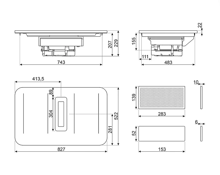 Варочная поверхность SMEG HHSL7844MB