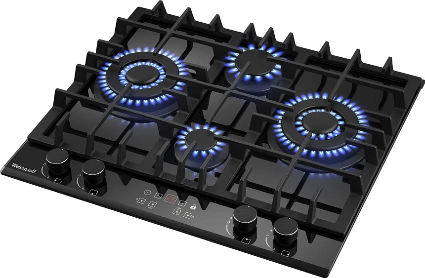 Варочная поверхность WEISSGAUFF HGG 642 BGH Double Wok Timer