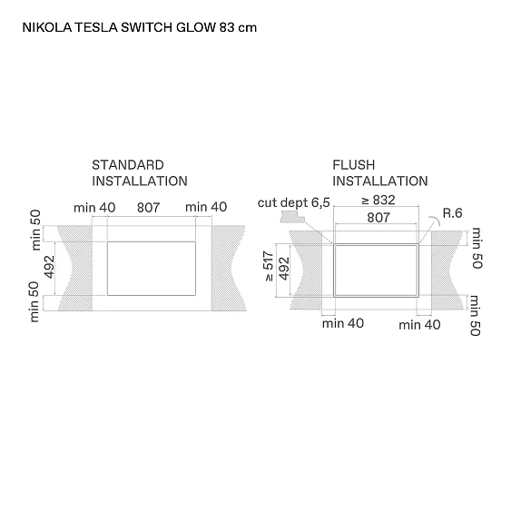 Варочная поверхность ELICA NIKOLATESLA SWITCH GLOW EVO BL/A/83 (PRF0196335)