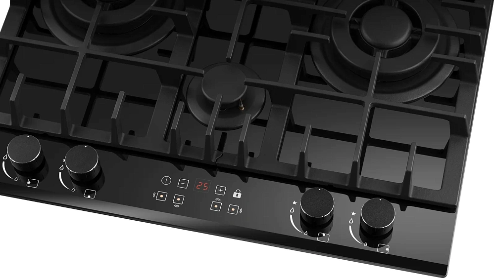 Варочная поверхность WEISSGAUFF HGG 642 BGH Double Wok Timer