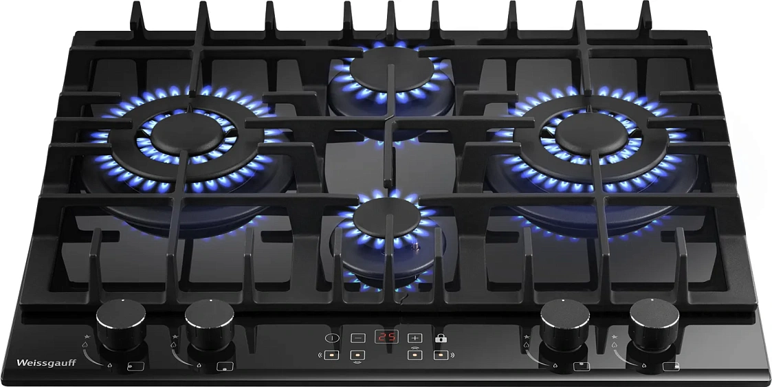 Варочная поверхность WEISSGAUFF HGG 642 BGH Double Wok Timer