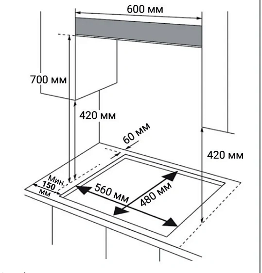 Варочная поверхность WEISSGAUFF HGG 642 BGH Double Wok Timer