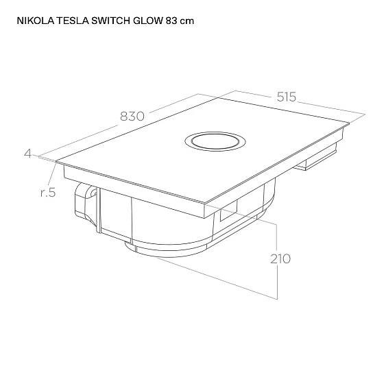 Варочная поверхность ELICA NIKOLATESLA SWITCH GLOW EVO BL/A/83 (PRF0196335)