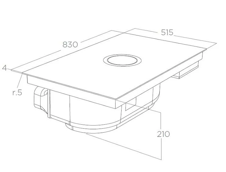 Варочная поверхность ELICA NIKOLATESLA SWITCH GLOW RAW BR/A/83 (PRF0200583)