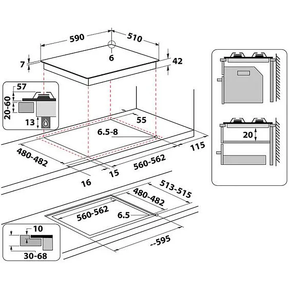 Варочная поверхность WHIRLPOOL AKT625/WH