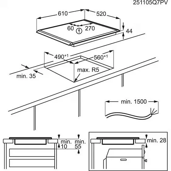 Варочная поверхность AEG NIH64B30AB